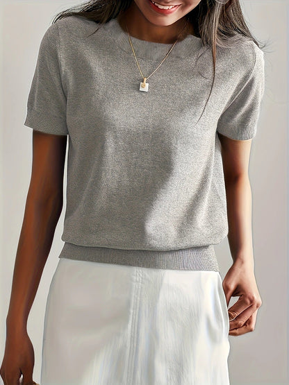 Sable | Knit Crew Neck T-Shirt