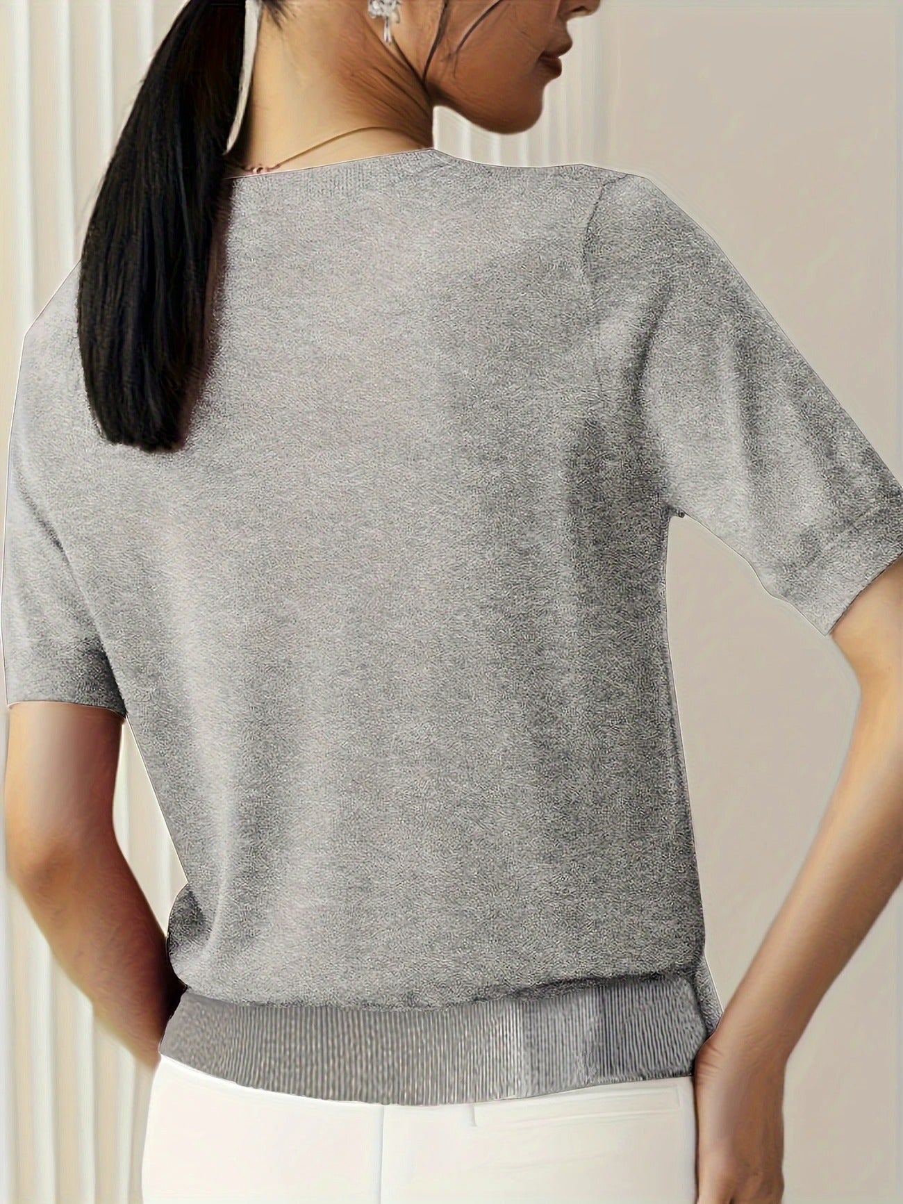 Sable | Knit Crew Neck T-Shirt