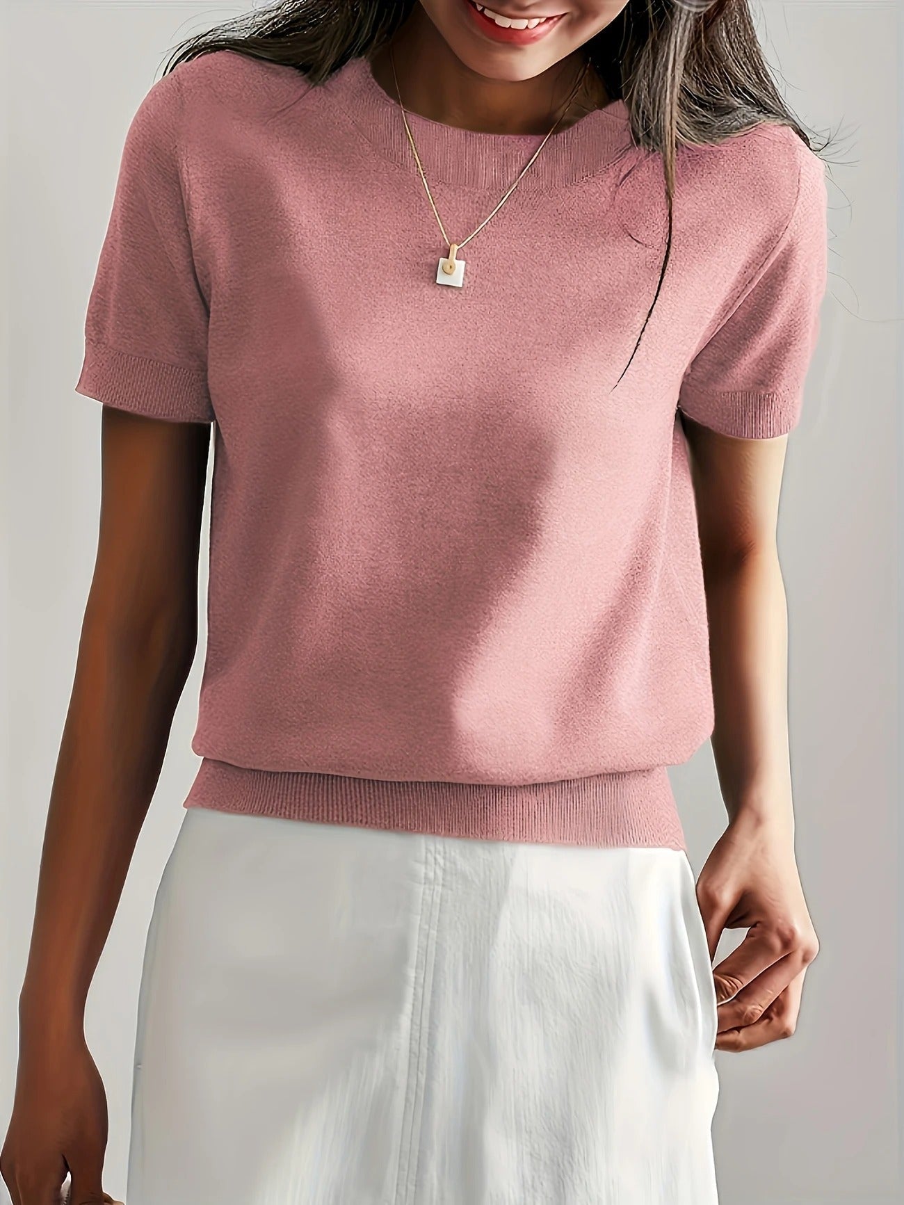 Sable | Knit Crew Neck T-Shirt