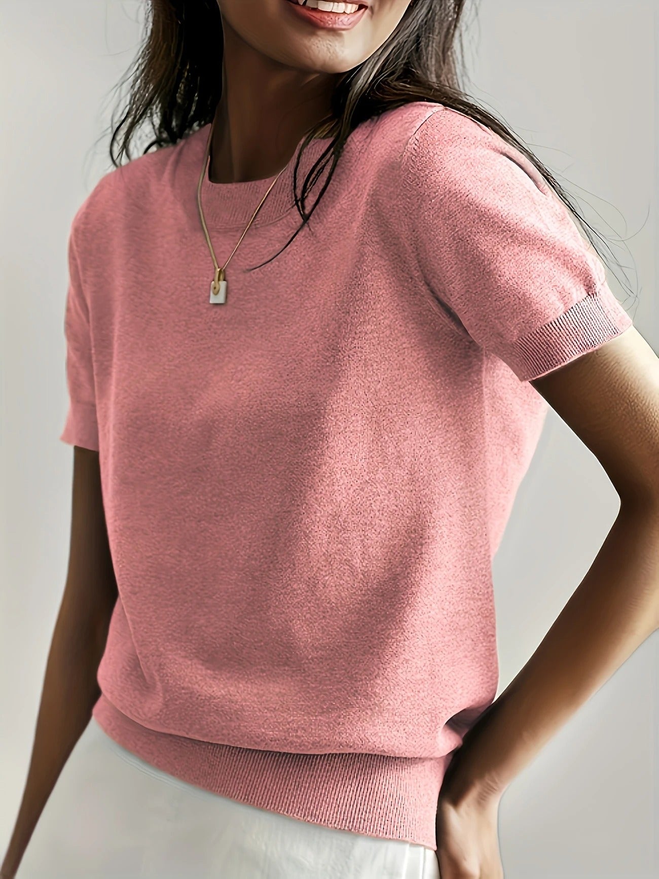 Sable | Knit Crew Neck T-Shirt