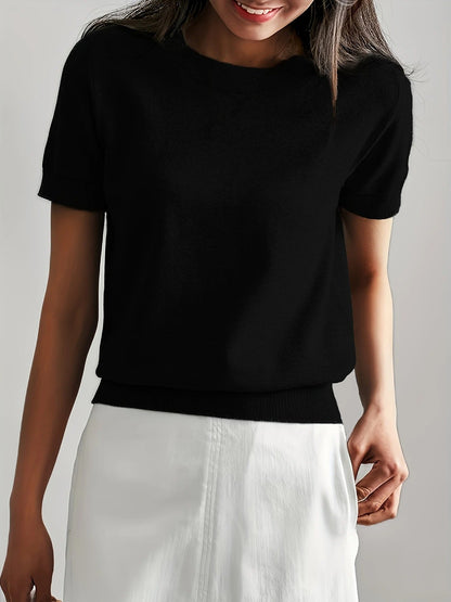 Sable | Knit Crew Neck T-Shirt
