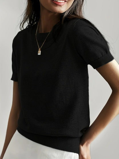 Sable | Knit Crew Neck T-Shirt