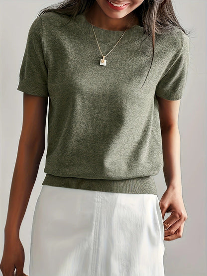 Sable | Knit Crew Neck T-Shirt