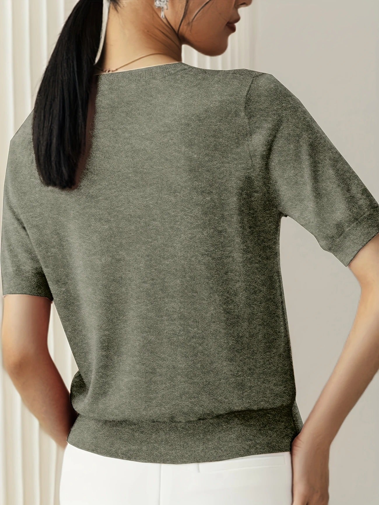 Sable | Knit Crew Neck T-Shirt