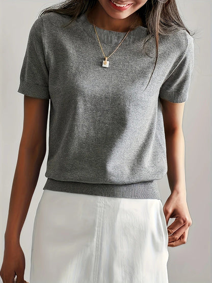 Sable | Knit Crew Neck T-Shirt