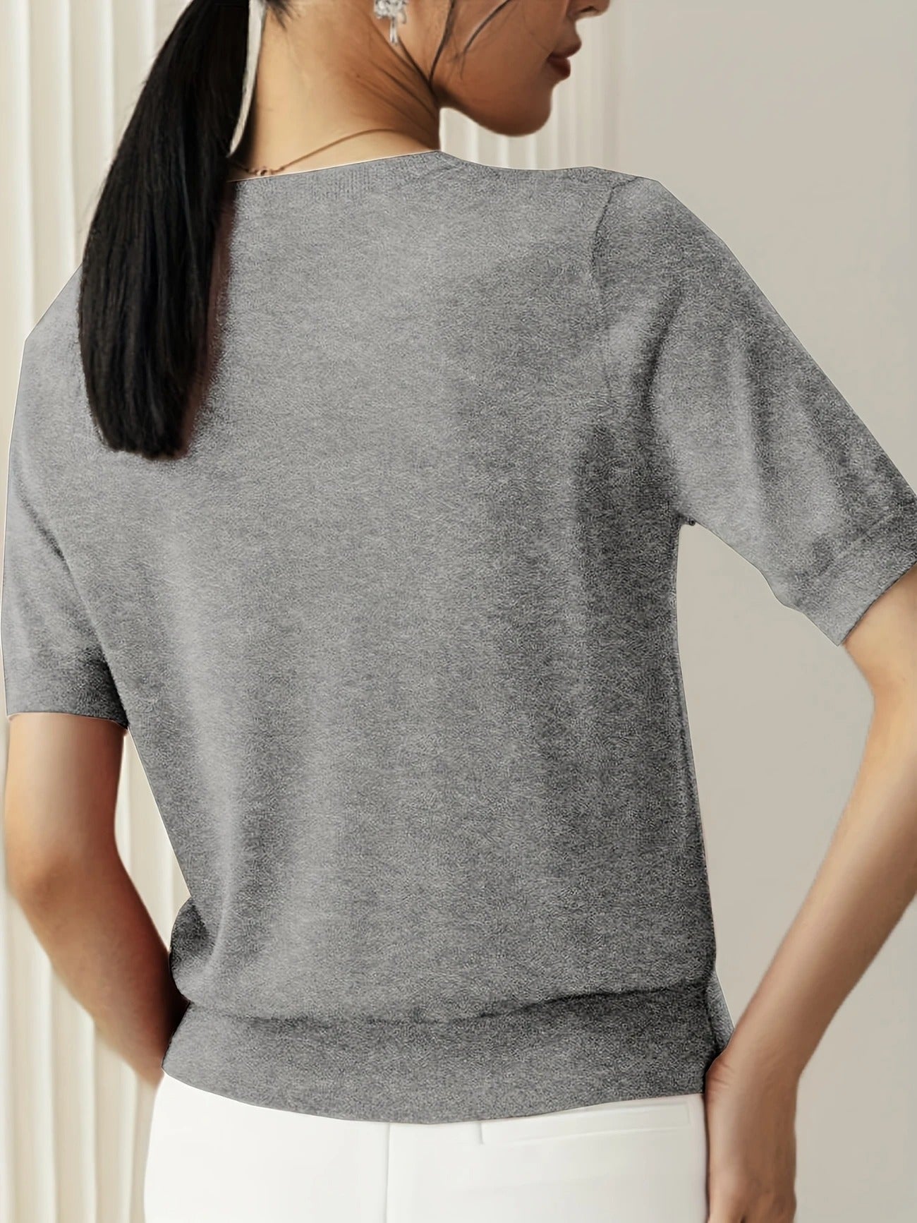 Sable | Knit Crew Neck T-Shirt