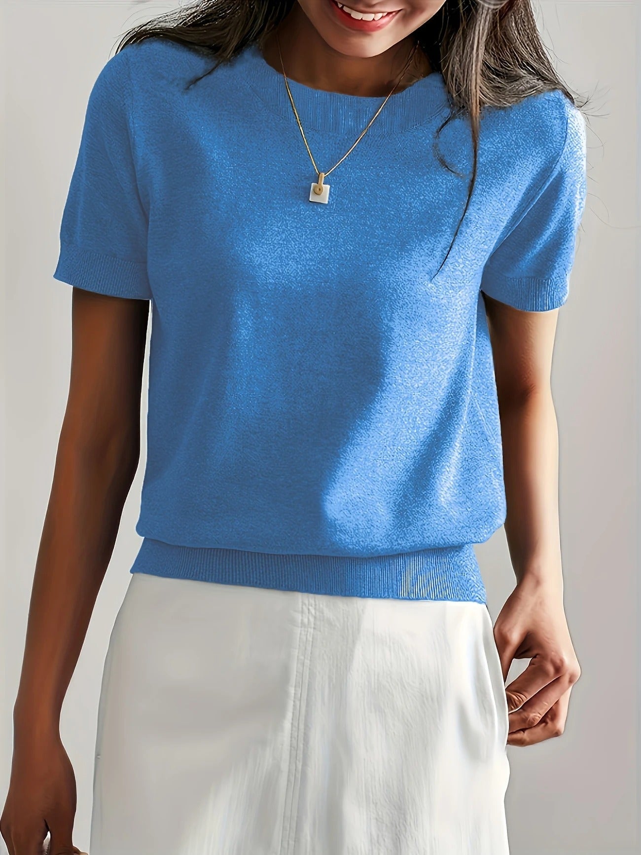 Sable | Knit Crew Neck T-Shirt