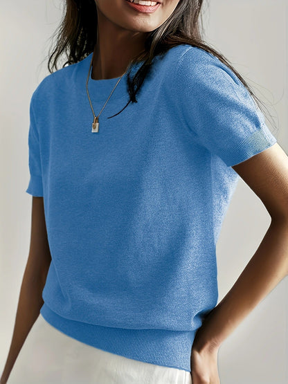 Sable | Knit Crew Neck T-Shirt