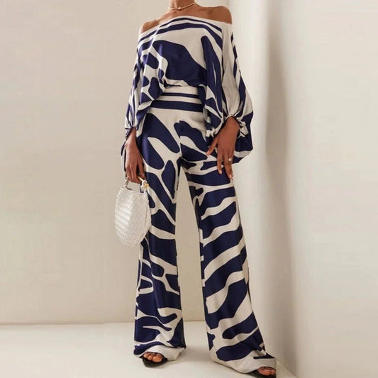 Navara | Abstract Print Two-Piece Lounge Set Women