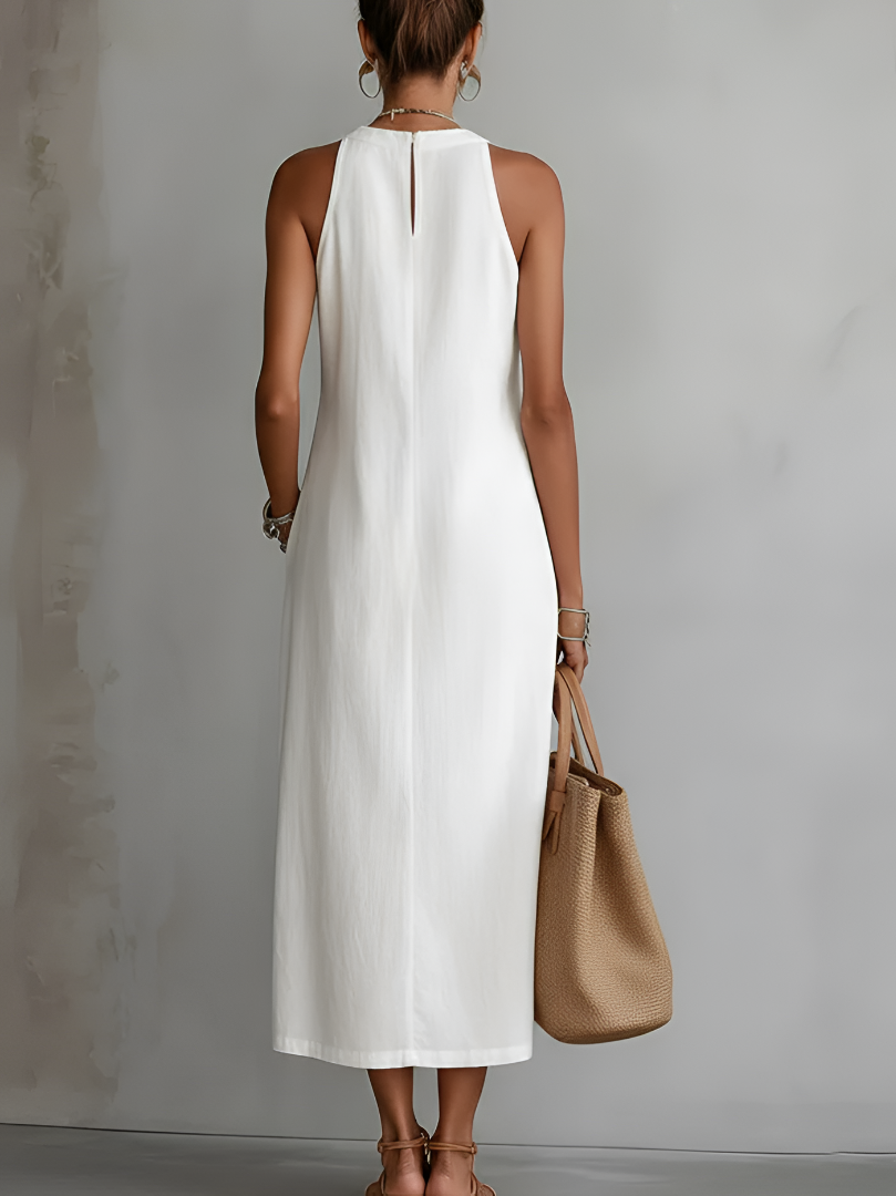 Lacenda | Lace Panel Relaxed Summer Midi Dress