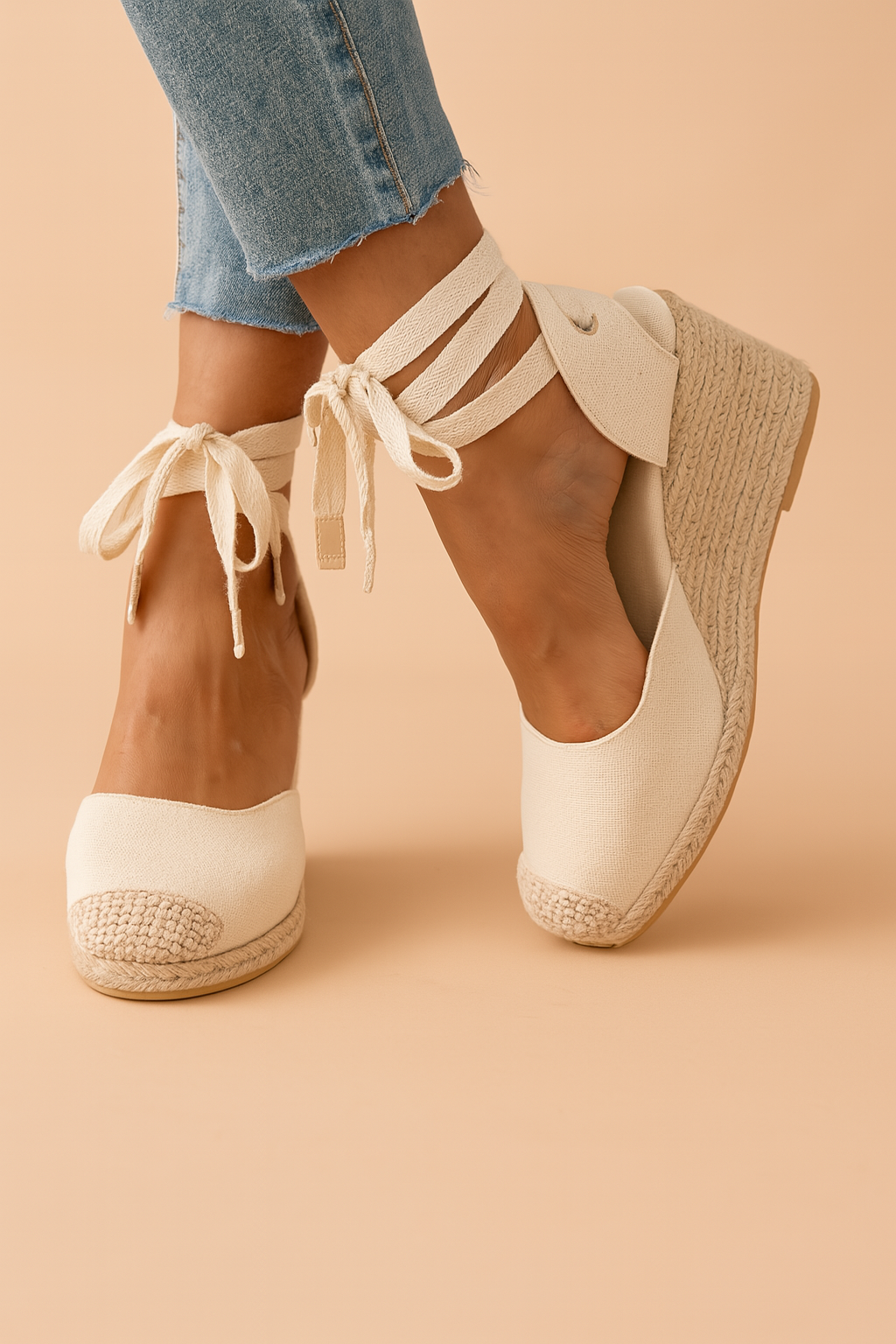 Maja | Ankle-Tie Espadrille Wedge Sandals