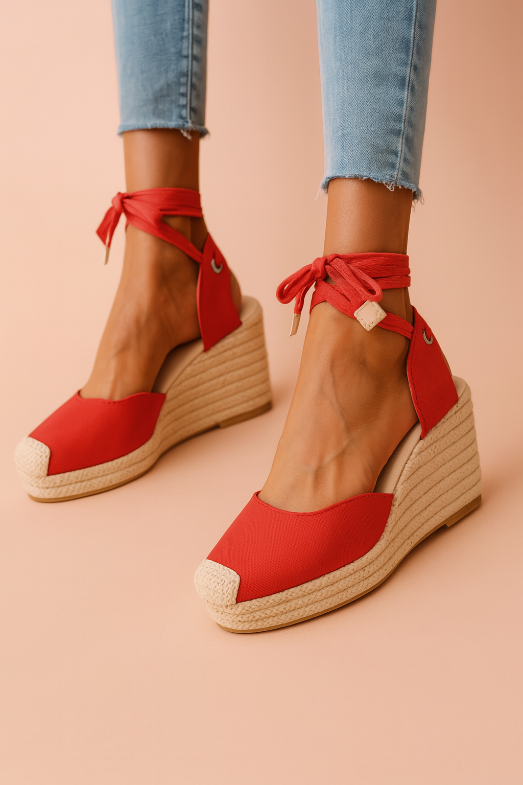 Maja | Ankle-Tie Espadrille Wedge Sandals