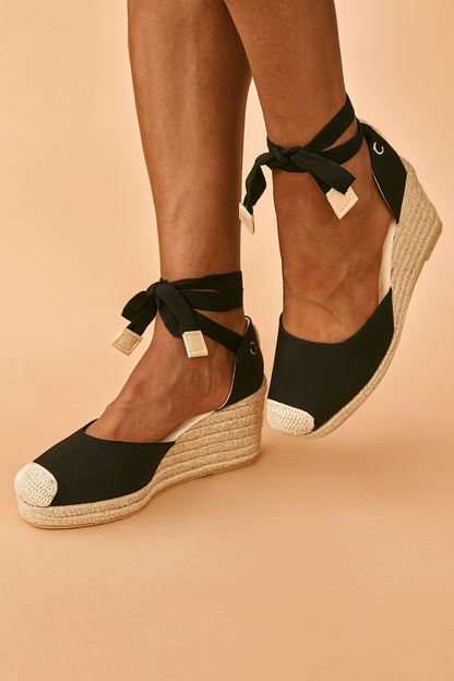 Maja | Ankle-Tie Espadrille Wedge Sandals
