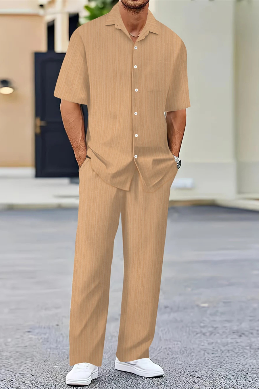 Zac | Men's Textured Summer Co-Ord Set