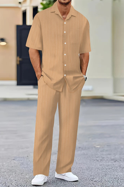 Zac | Men's Textured Summer Co-Ord Set