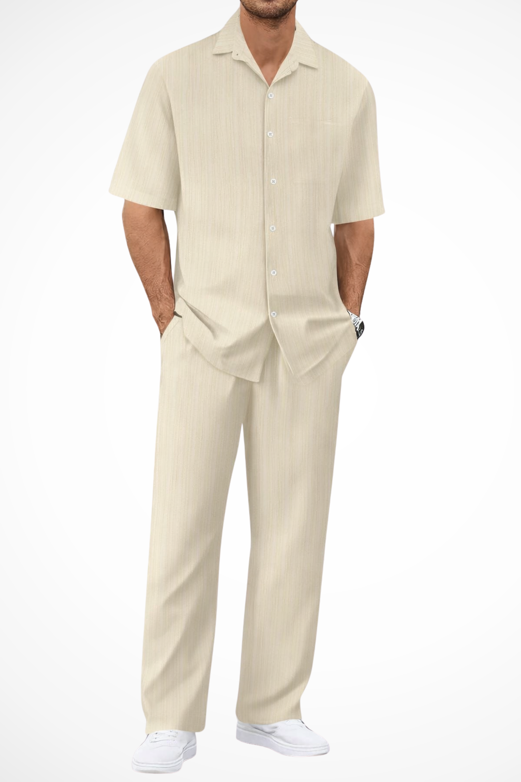 Zac | Men's Textured Summer Co-Ord Set