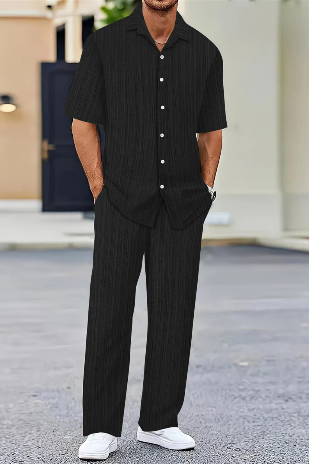 Zac | Men's Textured Summer Co-Ord Set