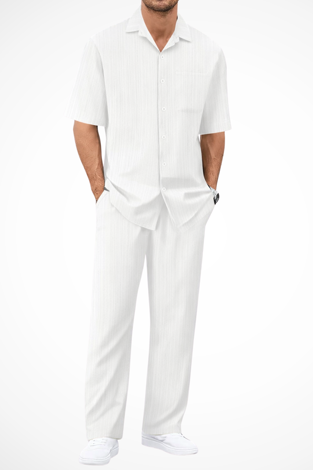 Zac | Men's Textured Summer Co-Ord Set