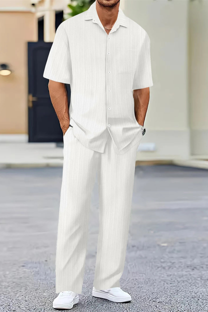 Zac | Men's Textured Summer Co-Ord Set