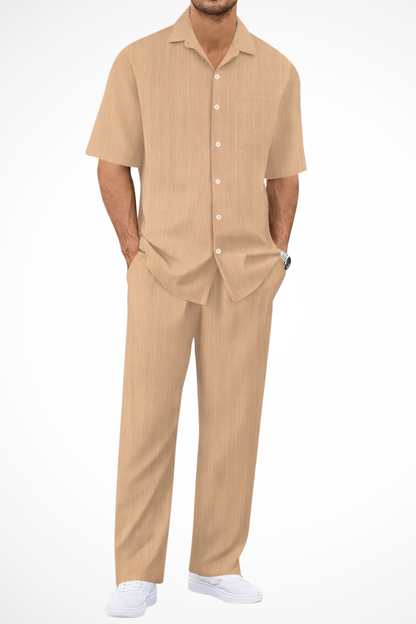Zac | Men's Textured Summer Co-Ord Set