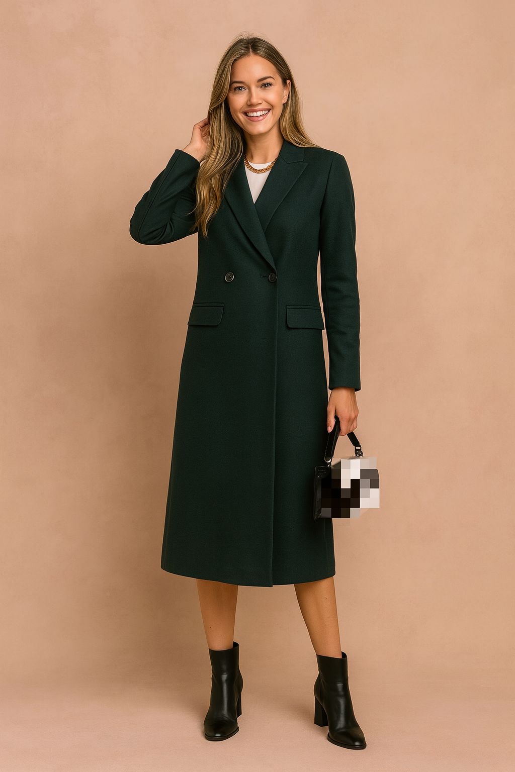 Hayley | Classic Double-Breasted Longline Winter Coat