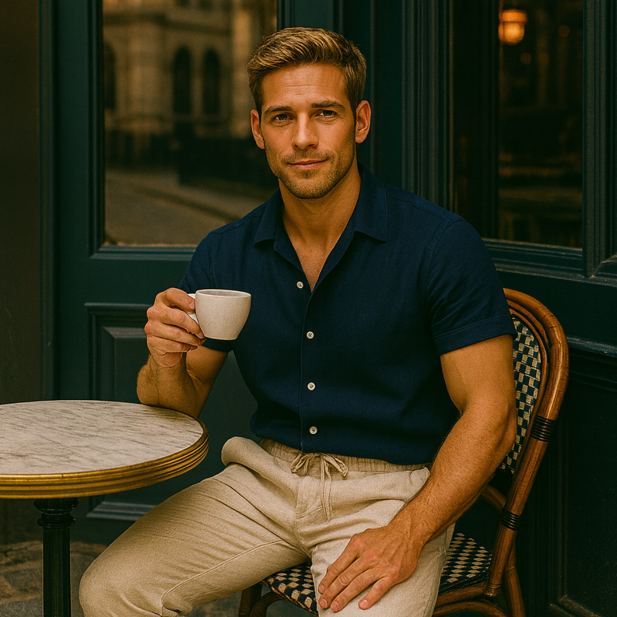 Nico | Men's Linen Shirt and Drawstring Pants Set