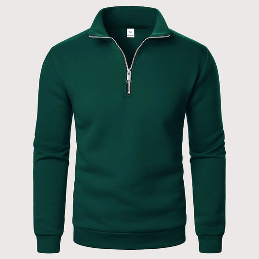 Vaughan | Quarter Zip Stand Collar Sweatshirt Warm Lining