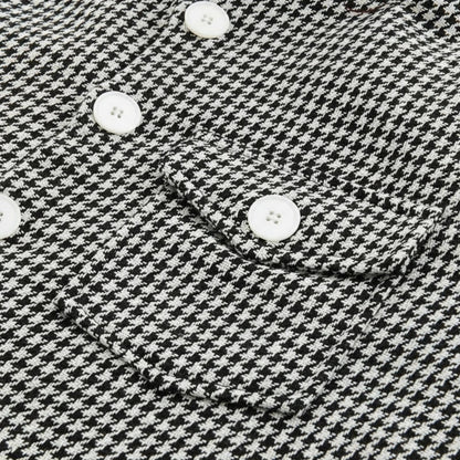Linus | Houndstooth Button Down Shacket Chest Pocket