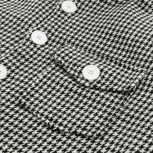 Linus | Houndstooth Button Down Shacket Chest Pocket