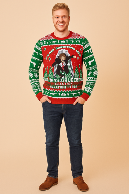 Nolan | Mens Festive Jumpers Round Neck Snowflakes