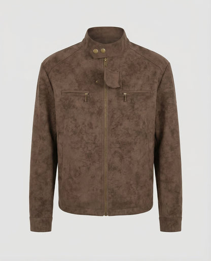 Jax | Men's Stand Collar Biker Zip Jacket