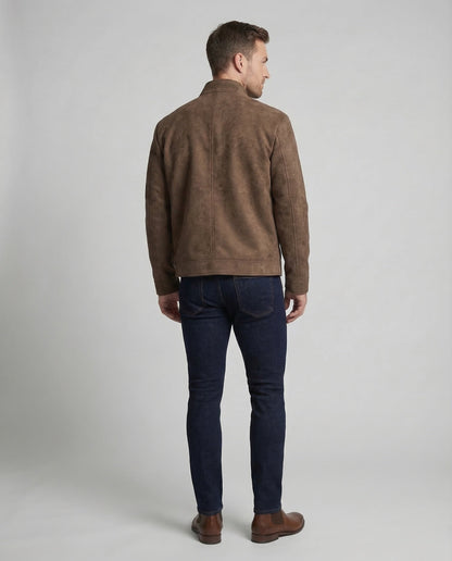 Jax | Men's Stand Collar Biker Zip Jacket