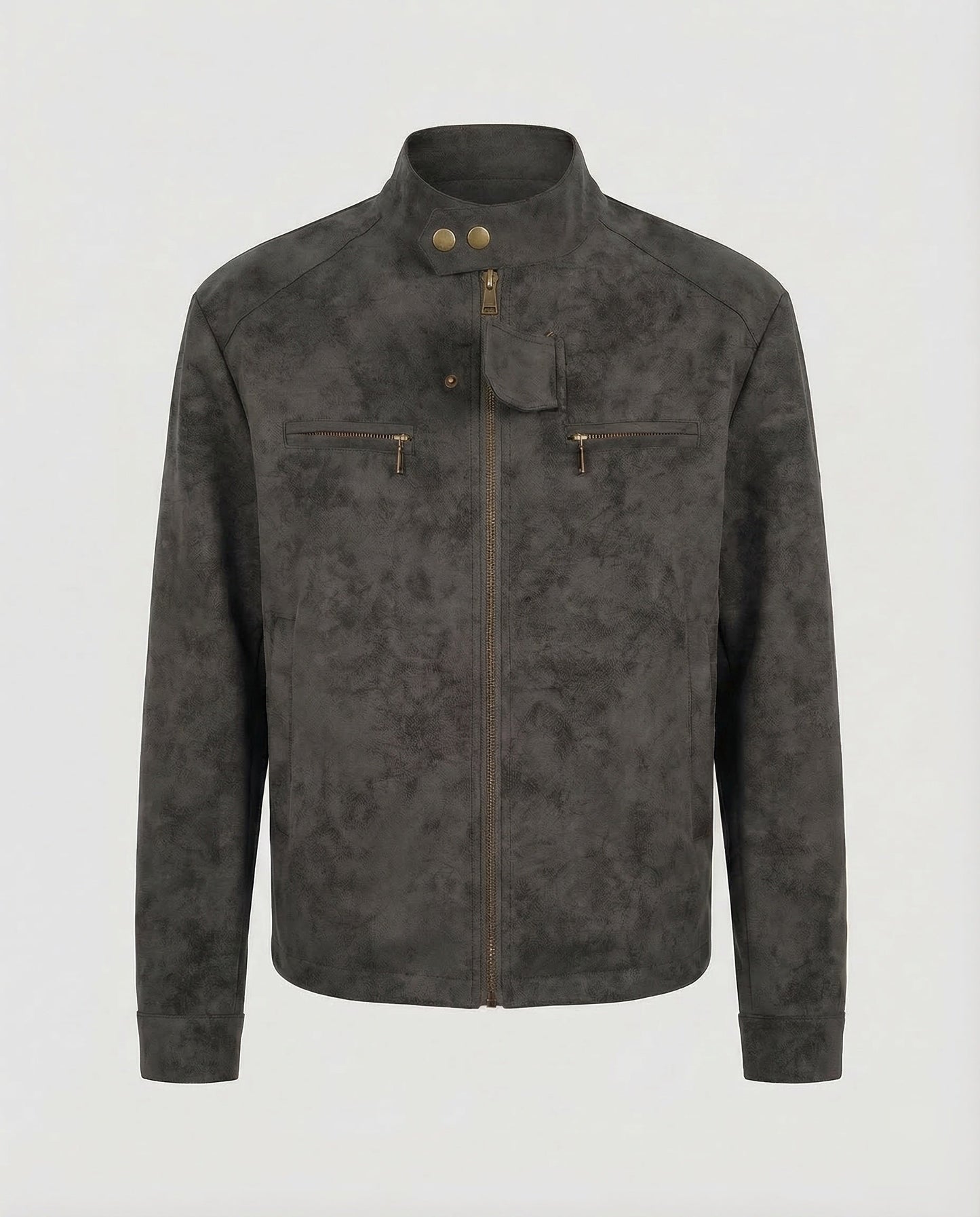 Jax | Men's Stand Collar Biker Zip Jacket