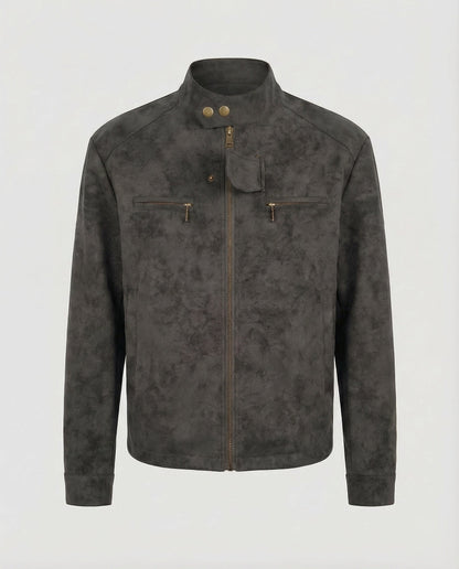 Jax | Men's Stand Collar Biker Zip Jacket