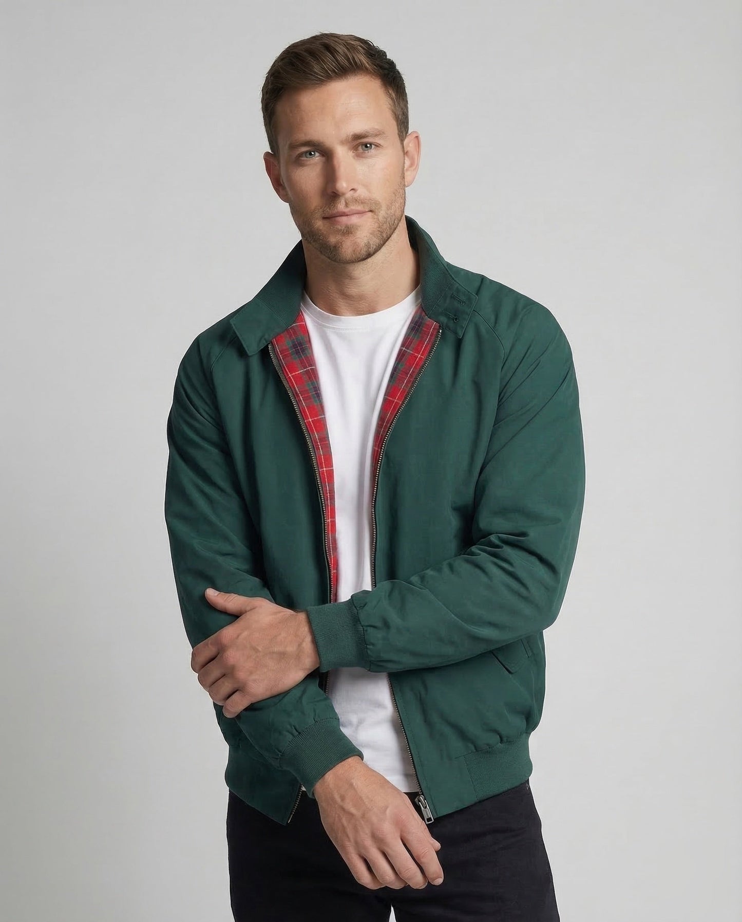 Rex | Men's Full Zip Blouson Jacket with Pockets
