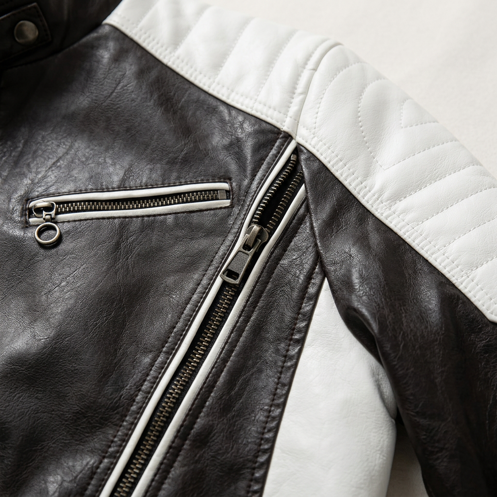 Zane | Men's Band Collar Quilted Shoulder Zip Jacket