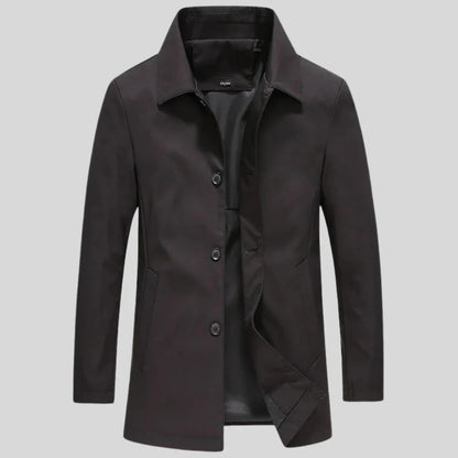 Cole | Men's Mid-Length Turn-Down Collar Overcoat