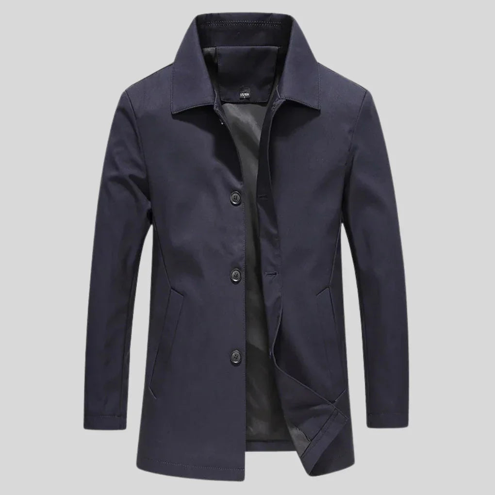 Cole | Men's Mid-Length Turn-Down Collar Overcoat