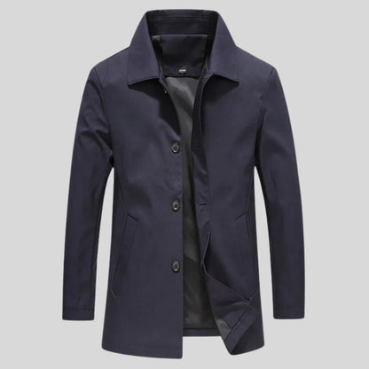 Cole | Men's Mid-Length Turn-Down Collar Overcoat