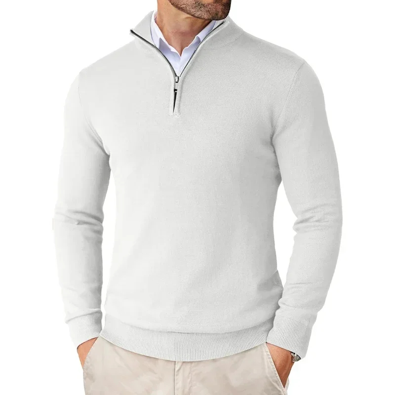 Cornelius | Quarter Zip Stand Collar Knit Sweater Regular Fit