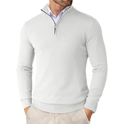 Cornelius | Quarter Zip Stand Collar Knit Sweater Regular Fit