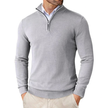 Cornelius | Quarter Zip Stand Collar Knit Sweater Regular Fit