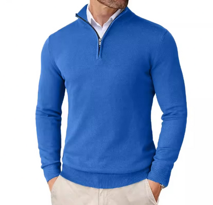Cornelius | Quarter Zip Stand Collar Knit Sweater Regular Fit