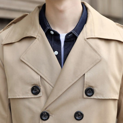 Knox | Men's Double-Breasted Long Trench Coat