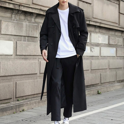 Knox | Men's Double-Breasted Long Trench Coat