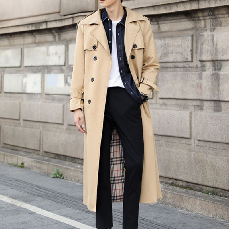 Knox | Men's Double-Breasted Long Trench Coat