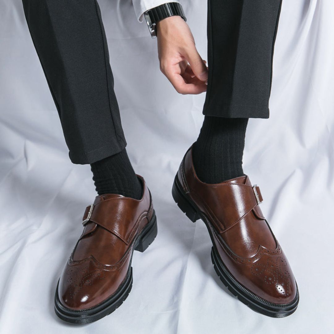 Joseph | Men's Monk Strap Wingtip Dress Shoes