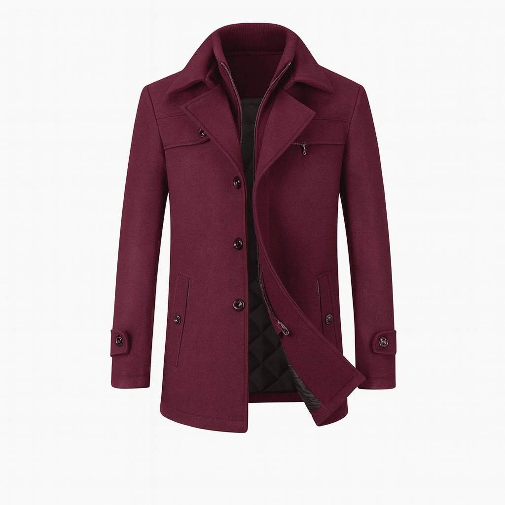 Archer | Men's Slim Fit Layered Trench Coat