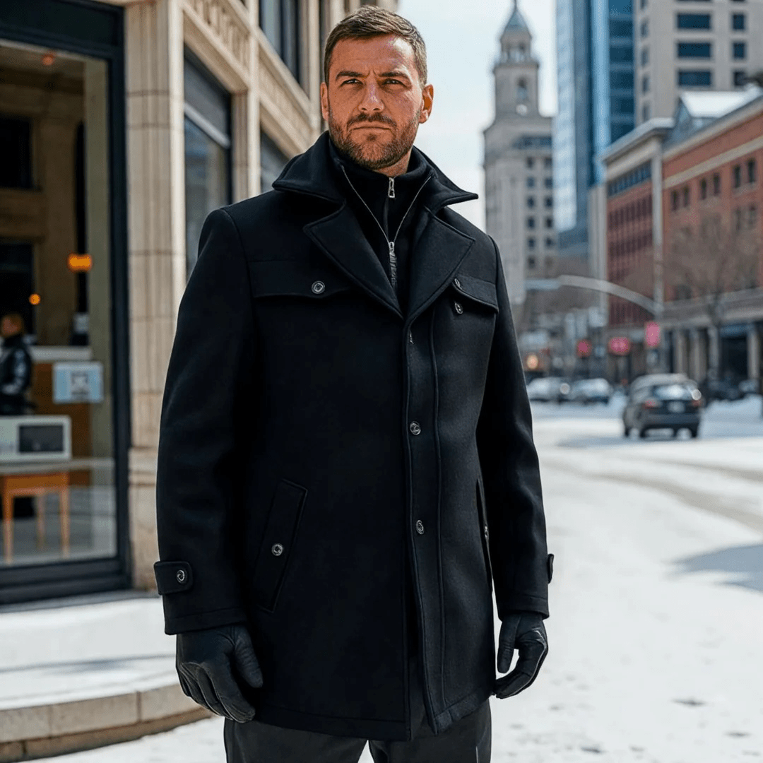 Archer | Men's Slim Fit Layered Trench Coat