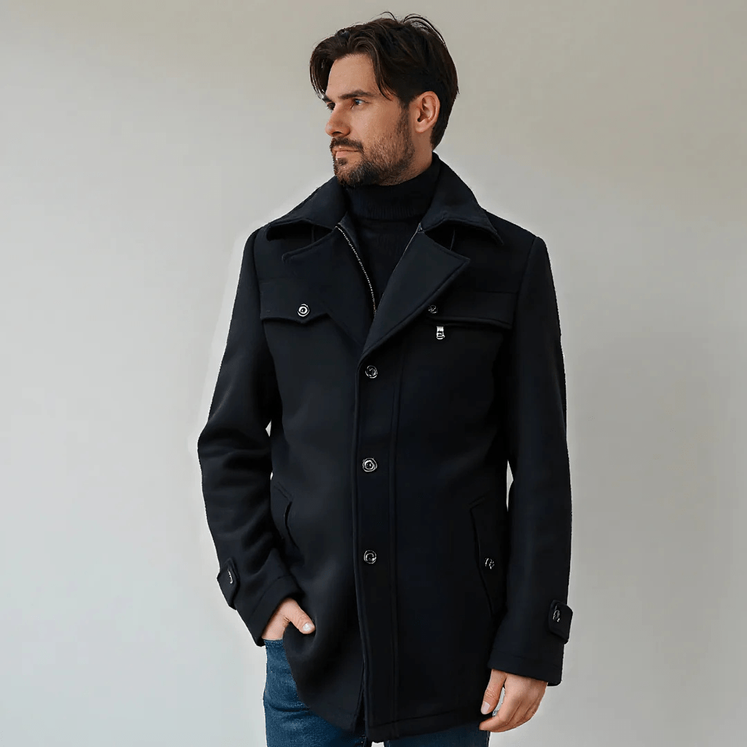 Archer | Men's Slim Fit Layered Trench Coat